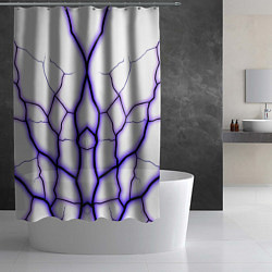 Шторка для душа Color white purple, цвет: 3D-принт — фото 2