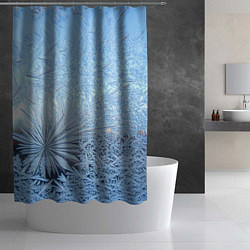 Шторка для душа Кристально-чистый морозный узор, цвет: 3D-принт — фото 2