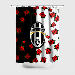 Шторка для душа Ювентус текстура розы, цвет: 3D-принт