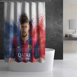 Шторка для душа Neymar FCB, цвет: 3D-принт — фото 2