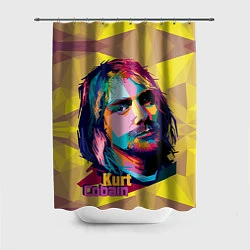 Шторка для душа Kurt Cobain: Abstraction, цвет: 3D-принт