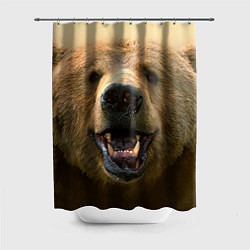 Шторка для душа Взгляд медведя, цвет: 3D-принт
