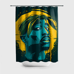 Шторка для душа 2Pac Shakur, цвет: 3D-принт