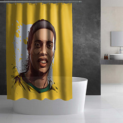 Шторка для душа Ronaldinho Art, цвет: 3D-принт — фото 2