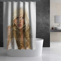 Шторка для душа Бритни Спирс в белом, цвет: 3D-принт — фото 2