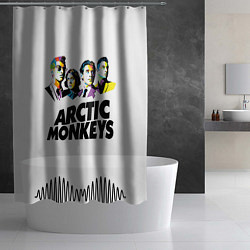 Шторка для душа Arctic Monkeys: Music Wave, цвет: 3D-принт — фото 2