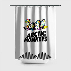 Шторка для душа Arctic Monkeys: Music Wave, цвет: 3D-принт