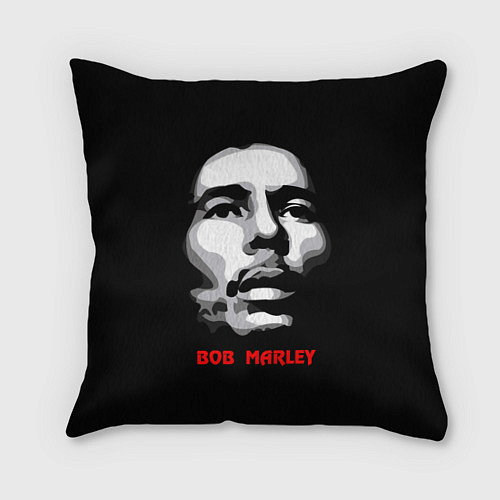 Подушка квадратная Bob Marley Face / 3D-принт – фото 1