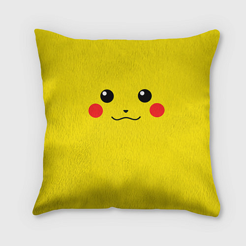 Подушка квадратная Happy Pikachu / 3D-принт – фото 1