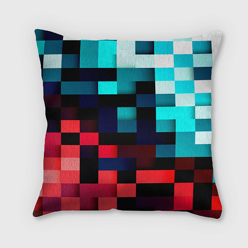 Подушка квадратная Pixel Color / 3D-принт – фото 1