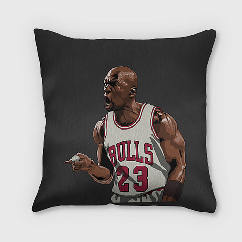Подушка квадратная Bulls 23: Jordan / 3D-принт – фото 1