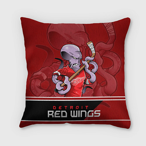 Подушка квадратная Detroit Red Wings / 3D-принт – фото 1