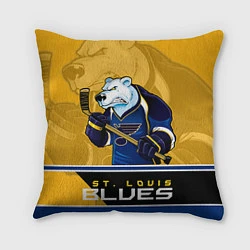 Подушка квадратная St. Louis Blues, цвет: 3D-принт