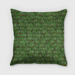 Подушка квадратная Грустные лягушки, цвет: 3D-принт