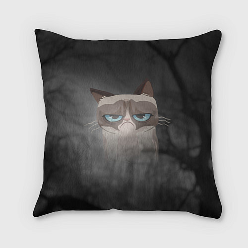 Подушка квадратная Grumpy Cat / 3D-принт – фото 1
