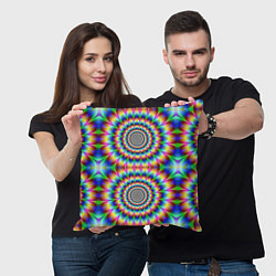 Подушка квадратная Grazy fractal, цвет: 3D-принт — фото 2