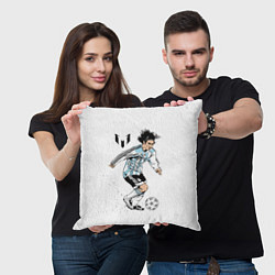 Подушка квадратная Messi Young, цвет: 3D-принт — фото 2