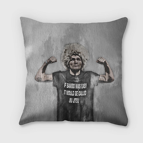 Подушка квадратная Нурмагомедов Хабиб / 3D-принт – фото 1