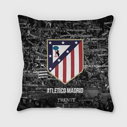 Подушка квадратная Атлетико Мадрид, цвет: 3D-принт