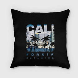 Подушка квадратная Калифорния, цвет: 3D-принт