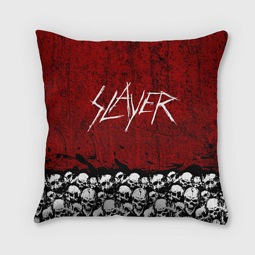 Подушка квадратная Slayer Red / 3D-принт – фото 1