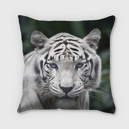 Подушка квадратная Белый тигр / 3D-принт – фото 1
