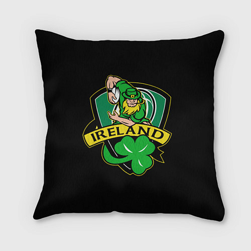 Подушка квадратная Ирландия регби эмблема / 3D-принт – фото 1