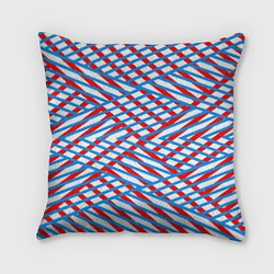 Подушка квадратная Blue&Red, цвет: 3D-принт