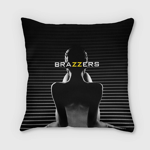 Подушка квадратная Brazzers - контрсвет / 3D-принт – фото 1