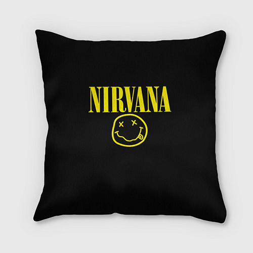 Подушка квадратная Nirvana Rock / 3D-принт – фото 1