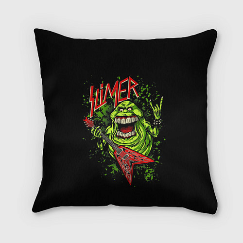 Подушка квадратная Slayer Slimer / 3D-принт – фото 1