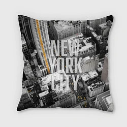 Подушка квадратная New York City, цвет: 3D-принт