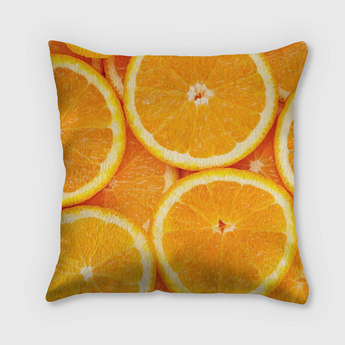 Подушка квадратная Апельсинка / 3D-принт – фото 1