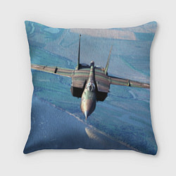 Подушка квадратная МиГ-31, цвет: 3D-принт