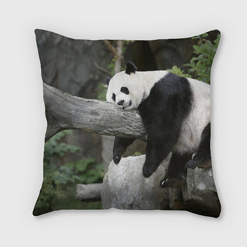 Подушка квадратная Большая уставшая панда / 3D-принт – фото 1