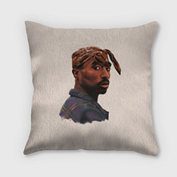 Подушка квадратная Tupac Shakur, цвет: 3D-принт