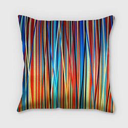Подушка квадратная Colored stripes, цвет: 3D-принт