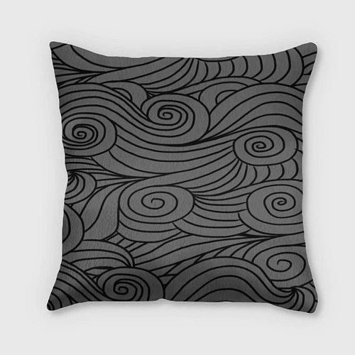 Подушка квадратная Gray pattern / 3D-принт – фото 1