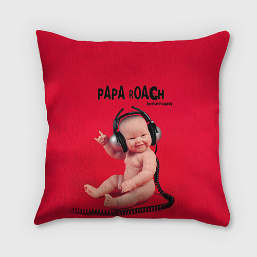 Подушка квадратная Paparoach: Music Kid / 3D-принт – фото 1
