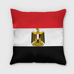 Подушка квадратная Флаг и герб Египта, цвет: 3D-принт