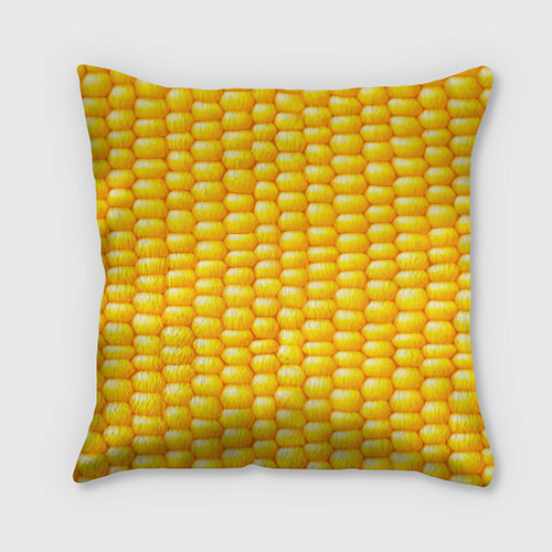 Подушка квадратная Сладкая вареная кукуруза / 3D-принт – фото 1