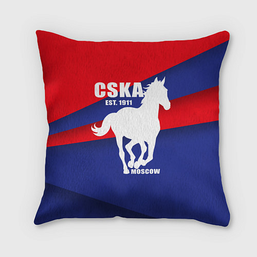 Подушка квадратная CSKA est. 1911 / 3D-принт – фото 1