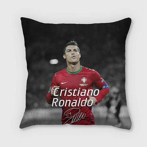 Подушка квадратная Криштиану Роналду / 3D-принт – фото 1