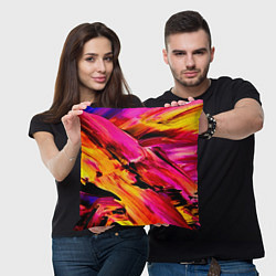 Подушка квадратная Акварельный цвет, цвет: 3D-принт — фото 2