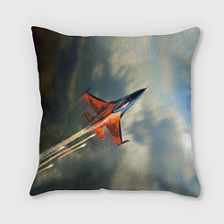 Подушка квадратная Красный F16, цвет: 3D-принт