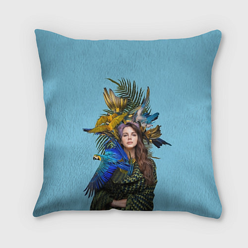 Подушка квадратная Lana Del Rey: Tropical / 3D-принт – фото 1