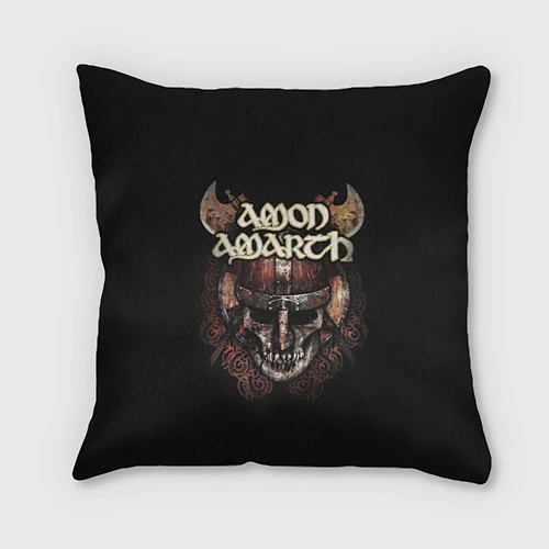 Подушка квадратная Amon Amarth: Death Viking / 3D-принт – фото 1