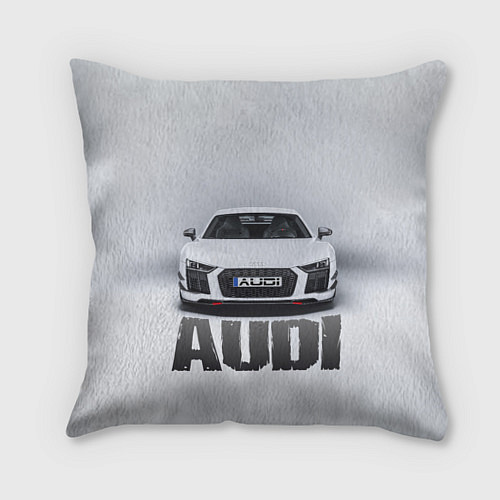 Подушка квадратная Audi серебро / 3D-принт – фото 1