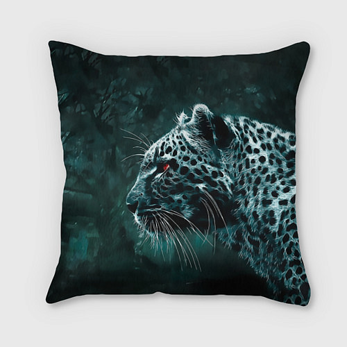 Подушка квадратная Леопард / 3D-принт – фото 1