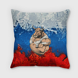 Подушка квадратная Буйвол, цвет: 3D-принт